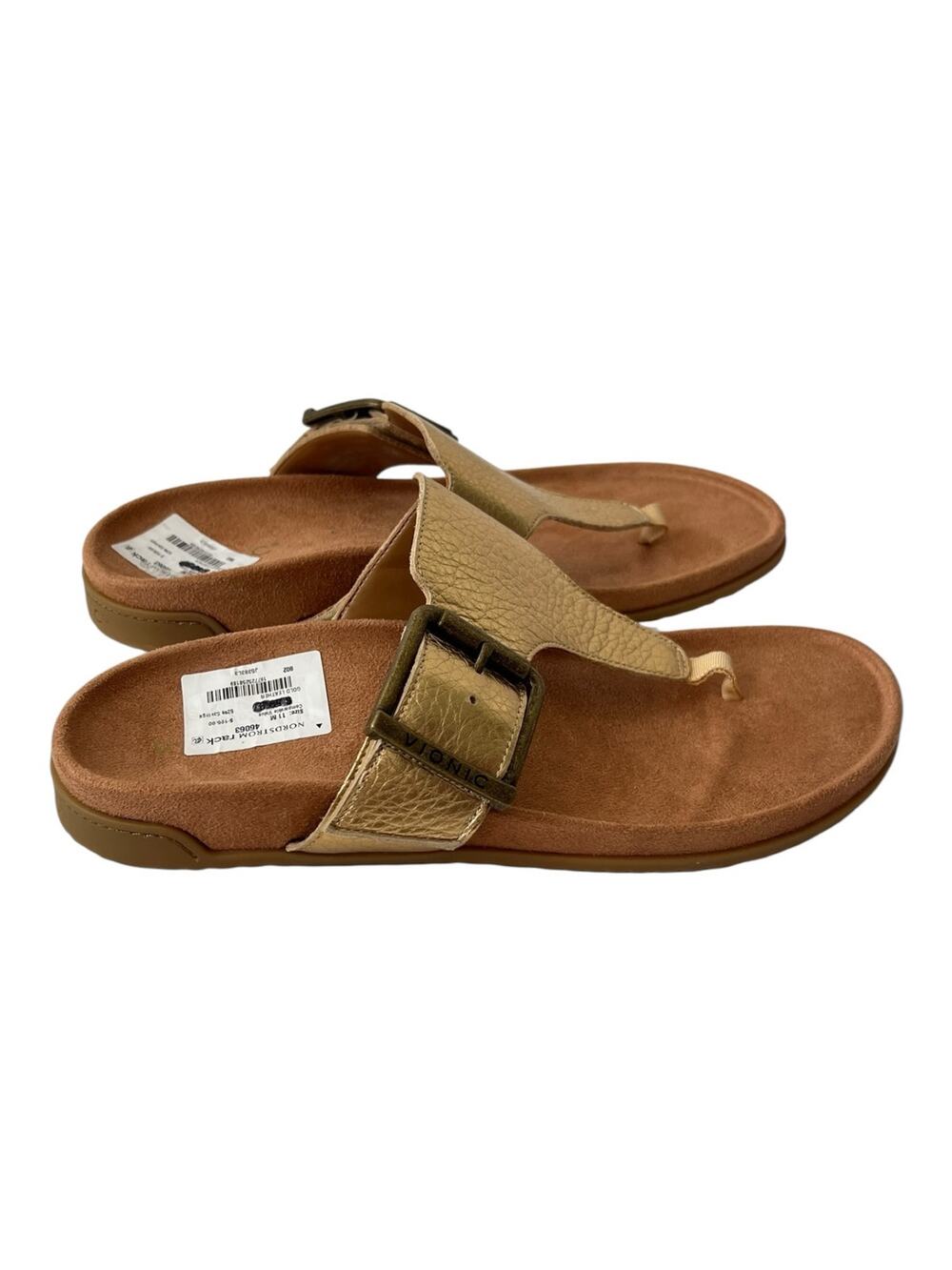 Vionic The Emma Thong Gold Sandal Size 11